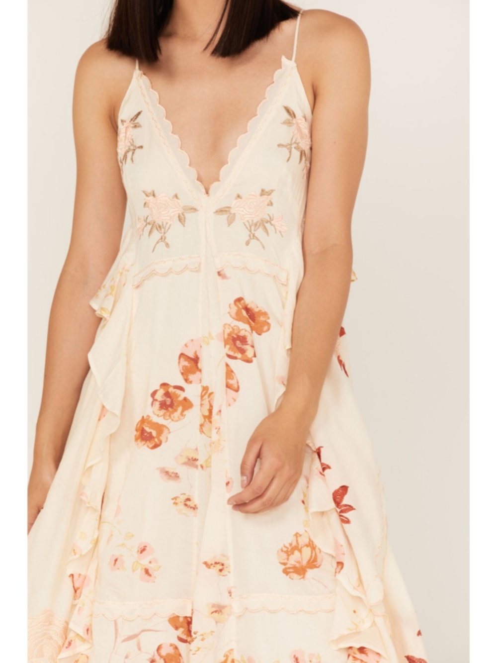 NEW Revolve Free People Audrey Dress Copper Rose Combo Small - Picture 13 of 17